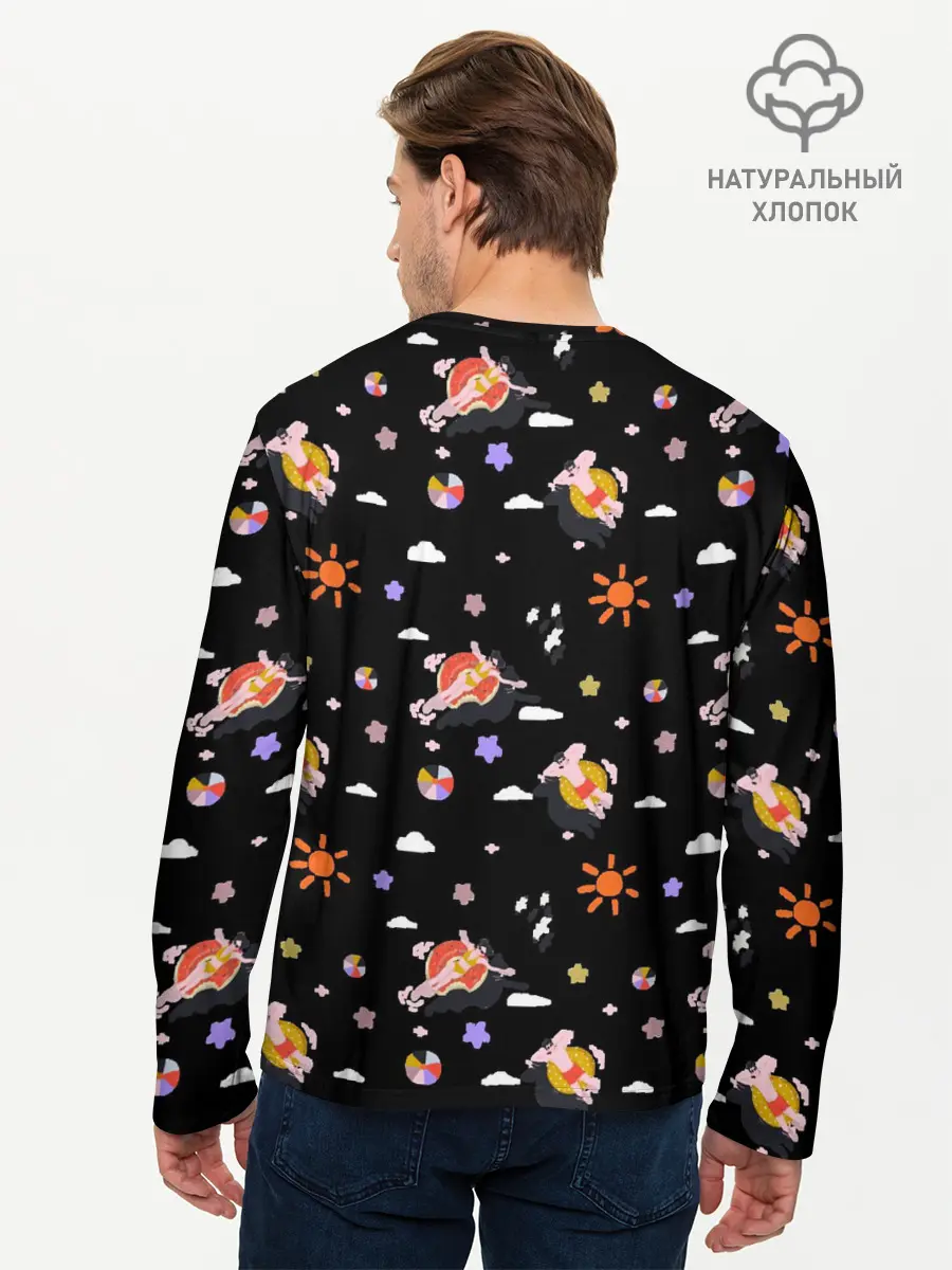 Мужской лонгслив базовый / отпуск (P007_P004ooo2995119, P004ooo2995119)