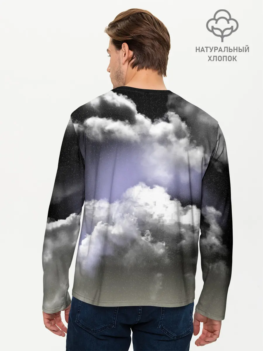 Мужской лонгслив базовый / Cloudy Night (P007_P004ooo2997141, P004ooo2997141)
