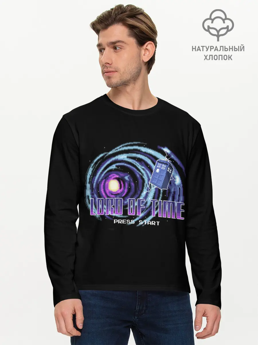 Мужской лонгслив базовый / Doctor who 8 bit (P007_P004ooo2996717, P004ooo2996717)