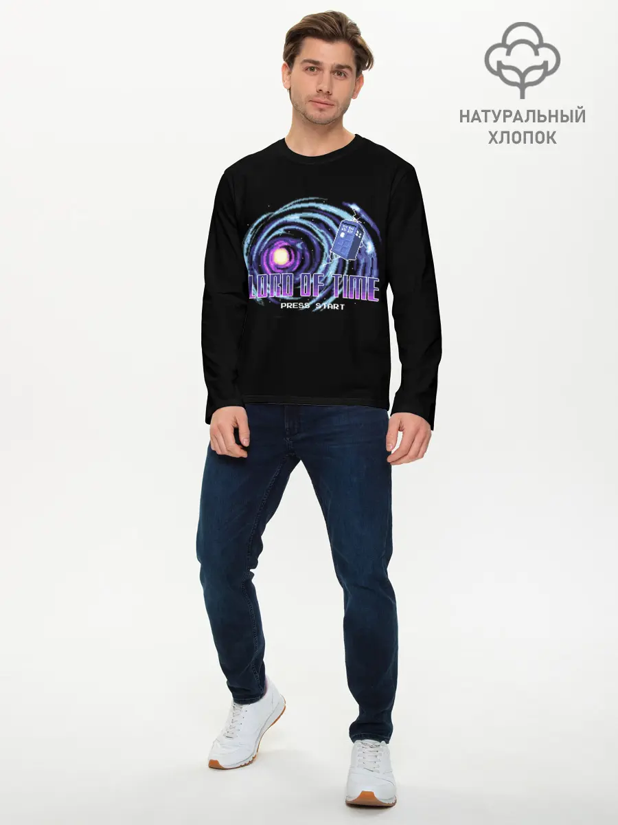 Мужской лонгслив базовый / Doctor who 8 bit (P007_P004ooo2996717, P004ooo2996717)
