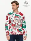 Мужской лонгслив базовый / Merry Christmas3D (P007_P004ooo2997275, P004ooo2997275)