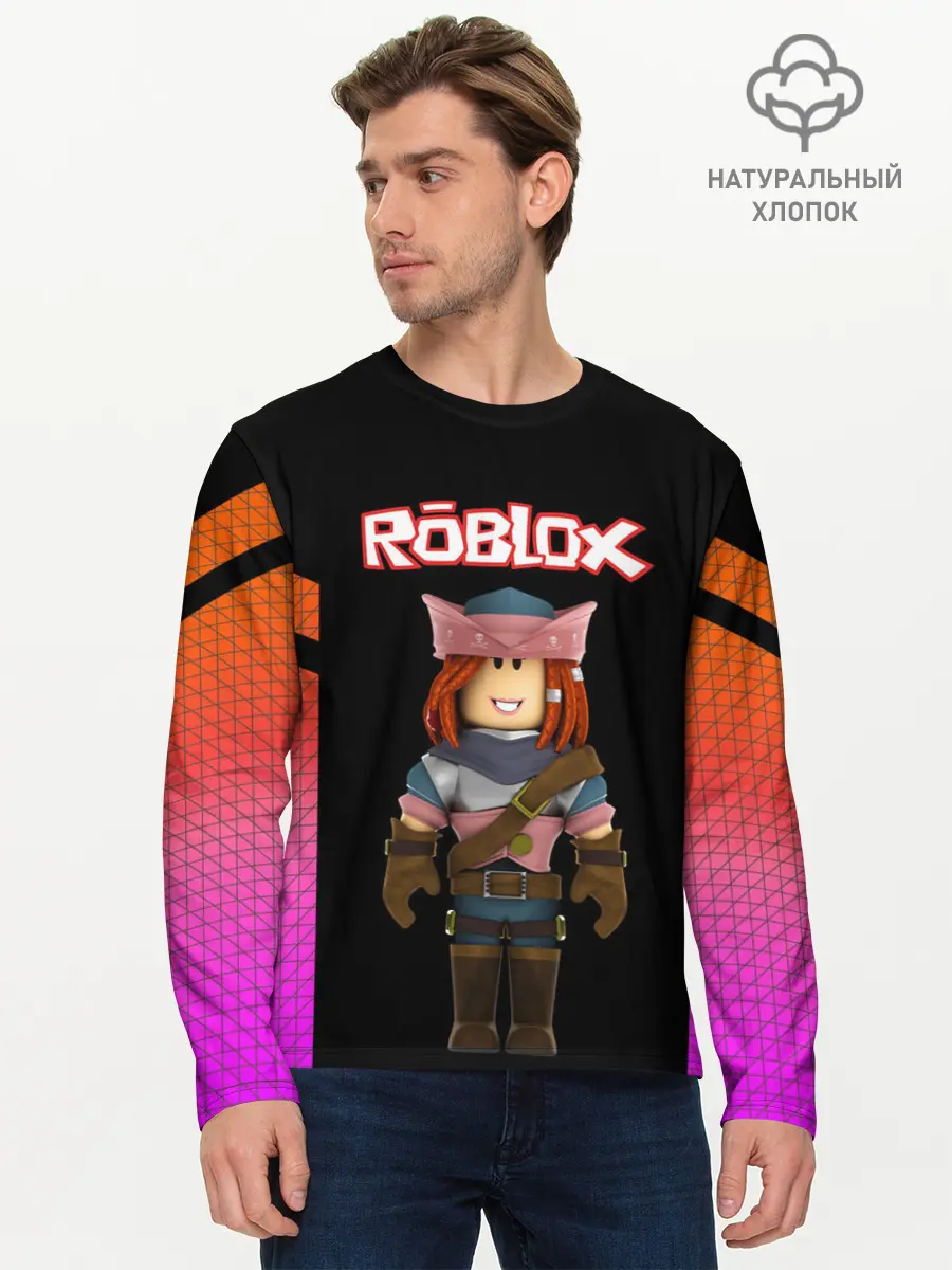 Мужской лонгслив базовый / ROBLOX | РОБЛОКС (P007_P004ooo2997291, P004ooo2997291)