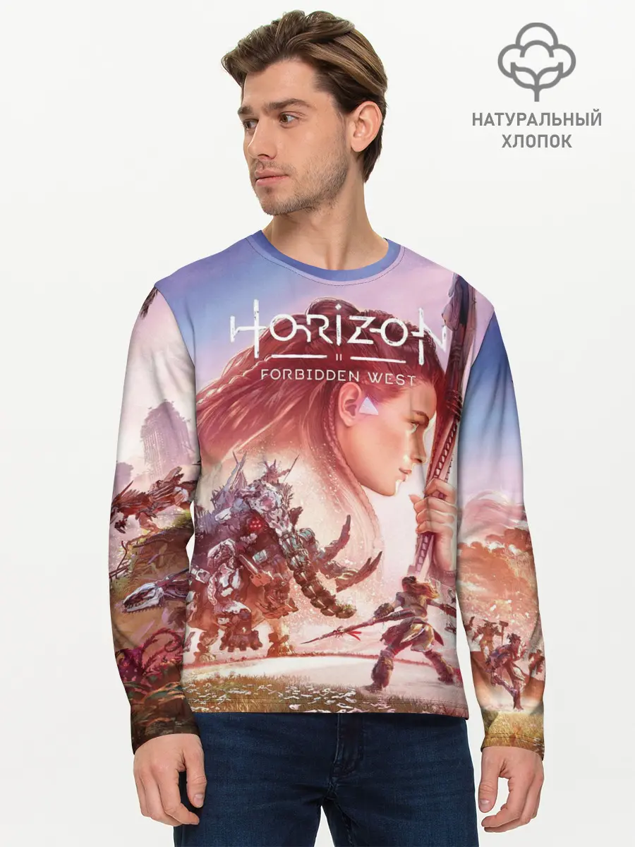 Мужской лонгслив базовый / Элой Horizon Forbidden West DE (P007_P004ooo2998743, P004ooo2998743)