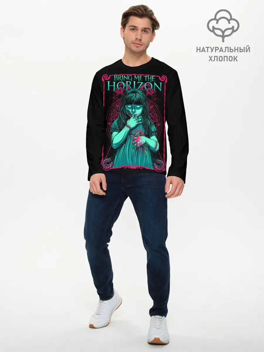 Мужской лонгслив базовый / Bring Me the Horizon (P007_P004ooo2999341, P004ooo2999341)