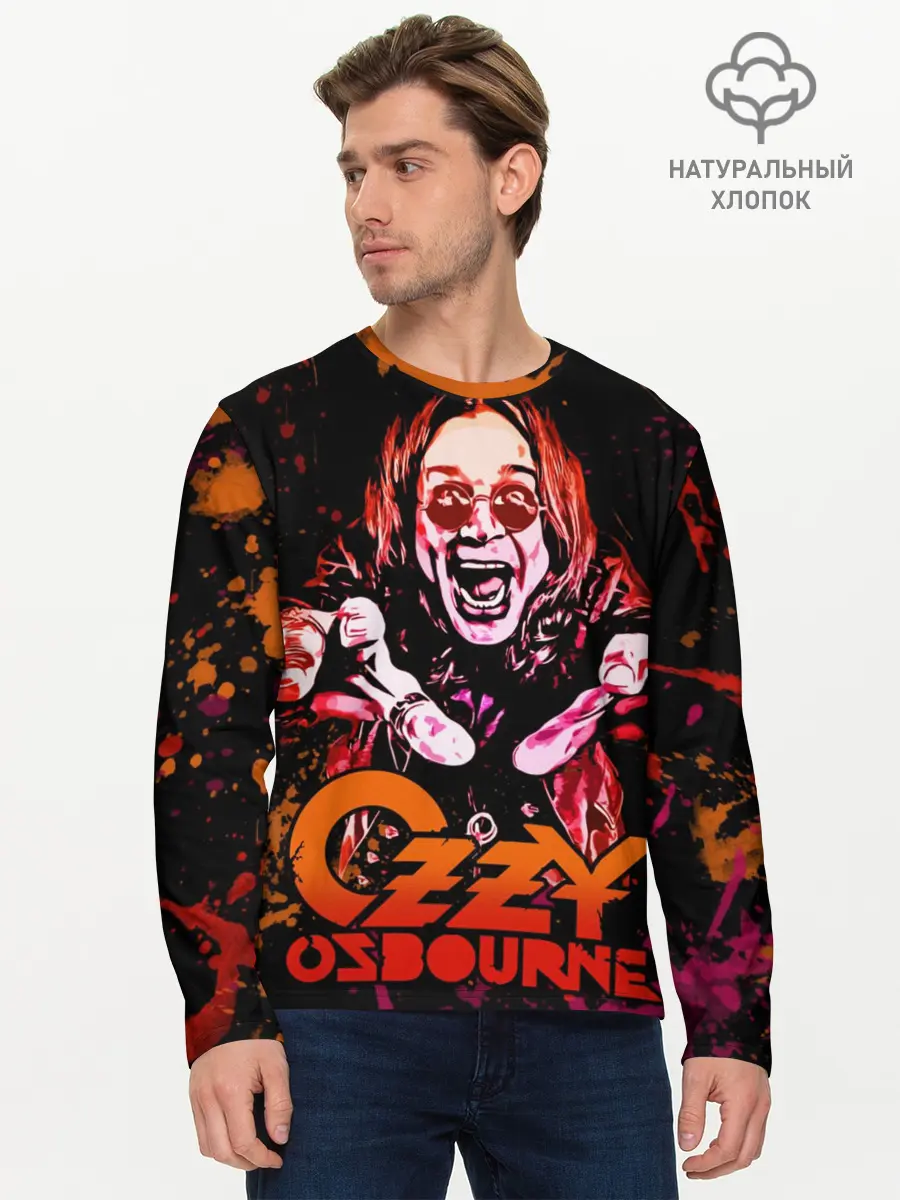 Мужской лонгслив базовый / Ozzy Osbourne (P007_P004ooo3000253, P004ooo3000253)
