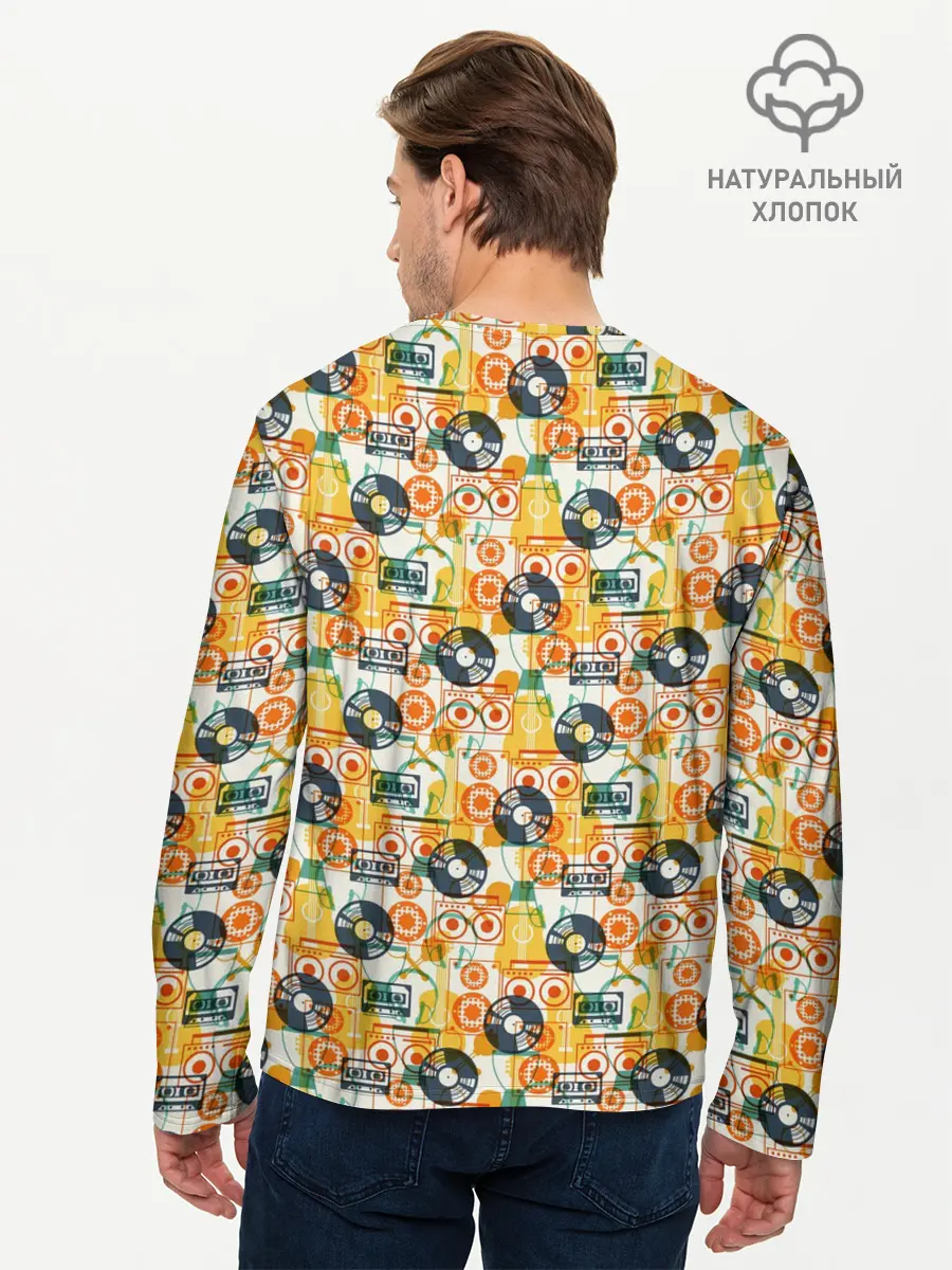 Мужской лонгслив базовый / Музыка (P007_P004ooo2999605, P004ooo2999605)