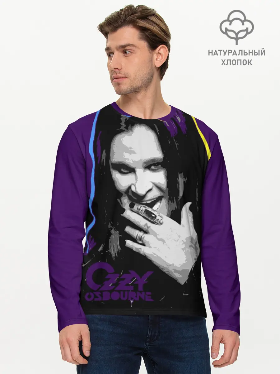 Мужской лонгслив базовый / Ozzy Osbourne, Оззи Осборн (P007_P004ooo2999835, P004ooo2999835)