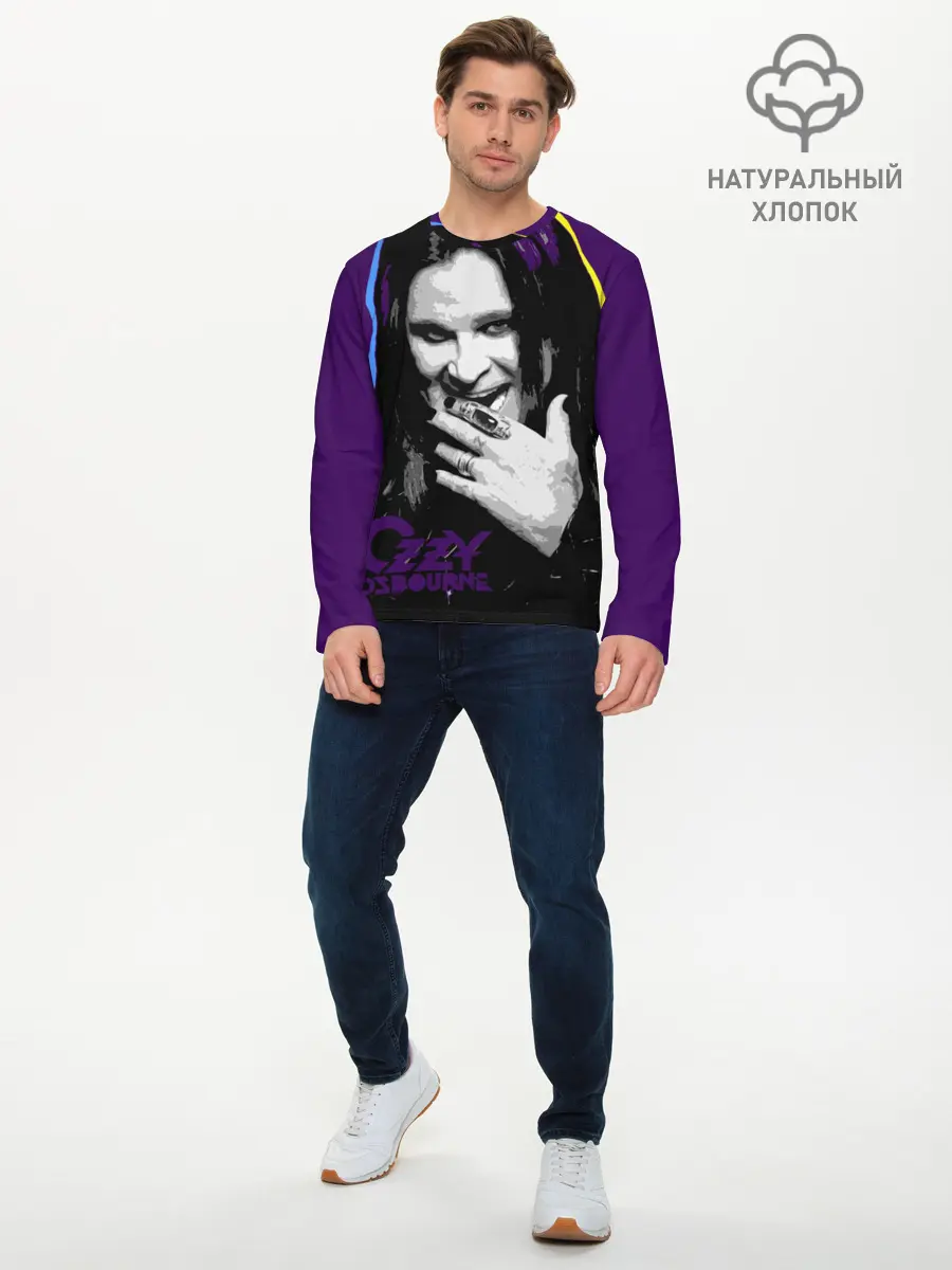 Мужской лонгслив базовый / Ozzy Osbourne, Оззи Осборн (P007_P004ooo2999835, P004ooo2999835)