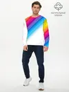 Мужской лонгслив базовый / РАДУЖНЫЕ ПОЛОСЫ | RAINBOW (P007_P004ooo3000541, P004ooo3000541)