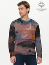 Мужской лонгслив базовый / закат на качелях (P007_P004ooo3000933, P004ooo3000933)
