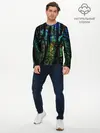 Мужской лонгслив базовый / Разноцветная гора (P007_P004ooo3000669, P004ooo3000669)