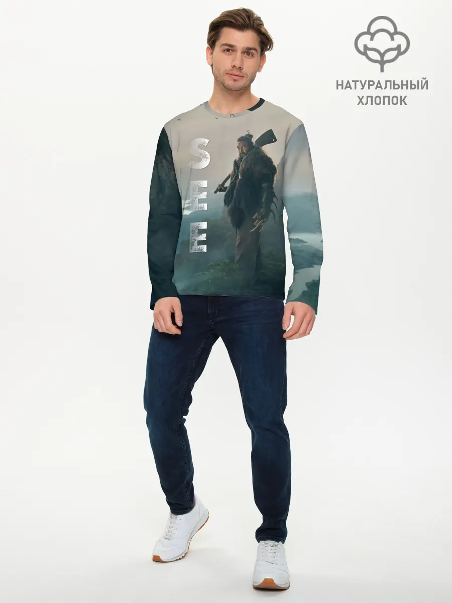 Мужской лонгслив базовый / Баба Фосс Видеть (P007_P004ooo3000795, P004ooo3000795)