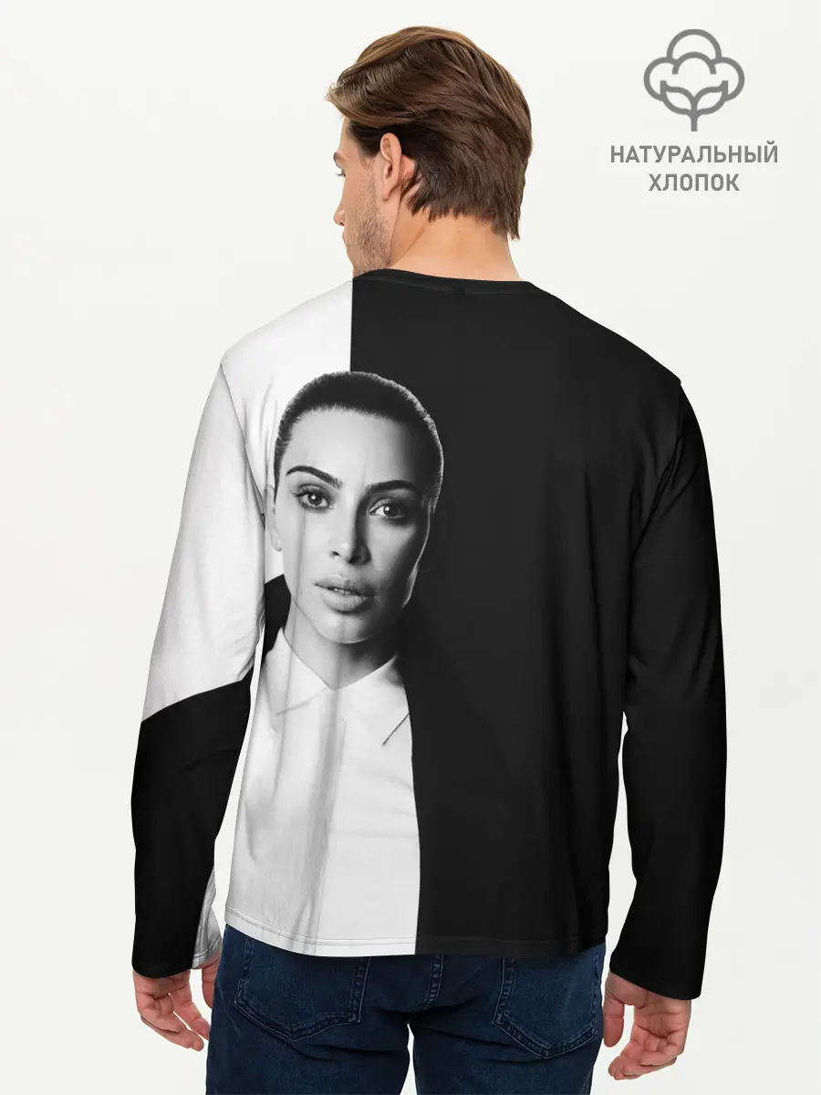 Мужской лонгслив базовый / Ким Кардашьян (P007_P004ooo3001571, P004ooo3001571)