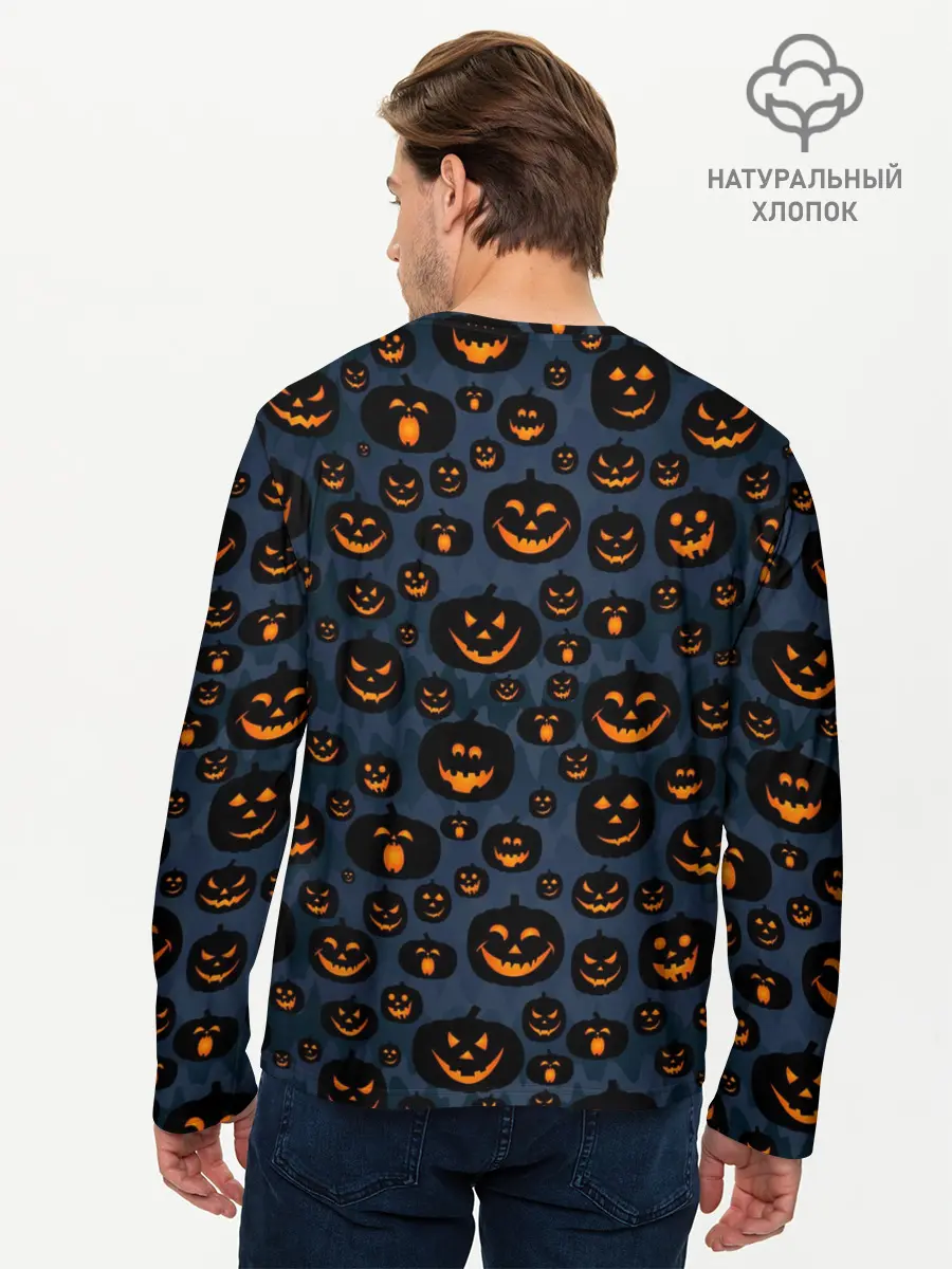 Мужской лонгслив базовый / HALLOWEEN (P007_P004ooo3001619, P004ooo3001619)