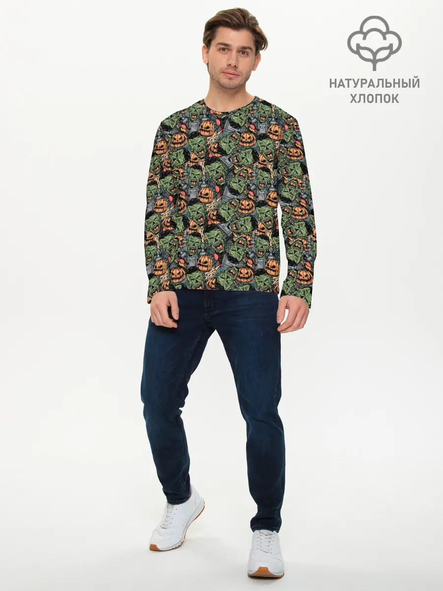 Мужской лонгслив базовый / Мертвецы (P007_P004ooo3001625, P004ooo3001625)