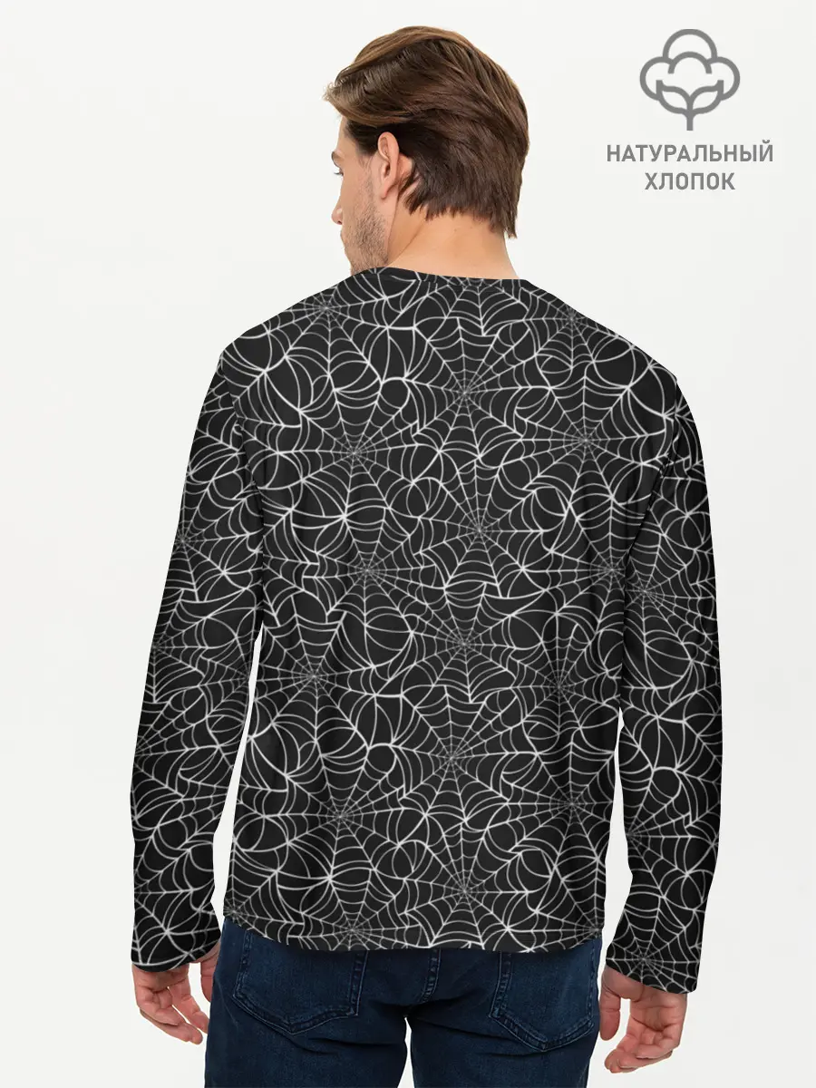 Мужской лонгслив базовый / Паутина (P007_P004ooo3001659, P004ooo3001659)