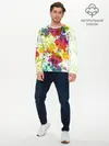Мужской лонгслив базовый / Красно-жёлтые пятна (P007_P004ooo3002289, P004ooo3002289)