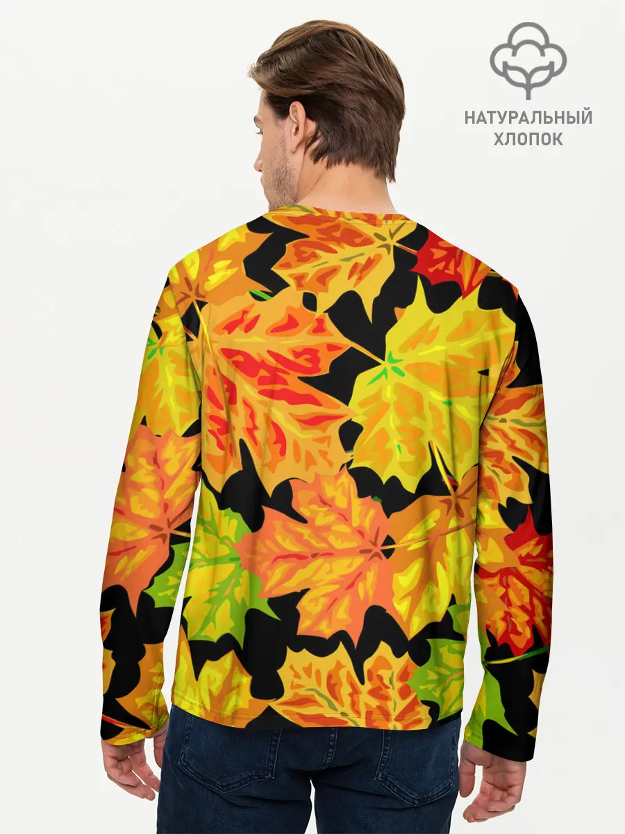 Мужской лонгслив базовый / LEAF FALL / AUTUMN (P007_P004ooo3002339, P004ooo3002339)