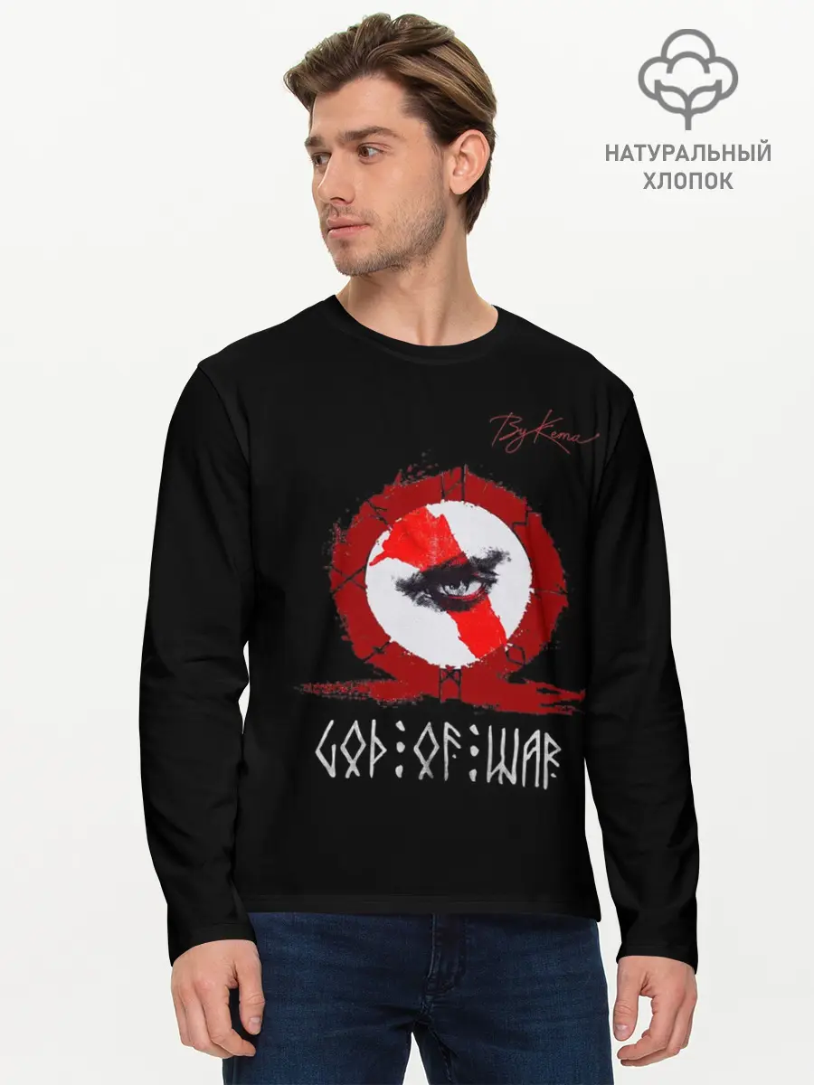 Мужской лонгслив базовый / God of war бог войны (P007_P004ooo3001933, P004ooo3001933)