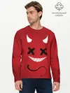 Мужской лонгслив базовый / Red Evil Smile (P007_P004ooo3002799, P004ooo3002799)
