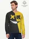 Мужской лонгслив базовый / Yellow and Black Emoji (P007_P004ooo3002815, P004ooo3002815)