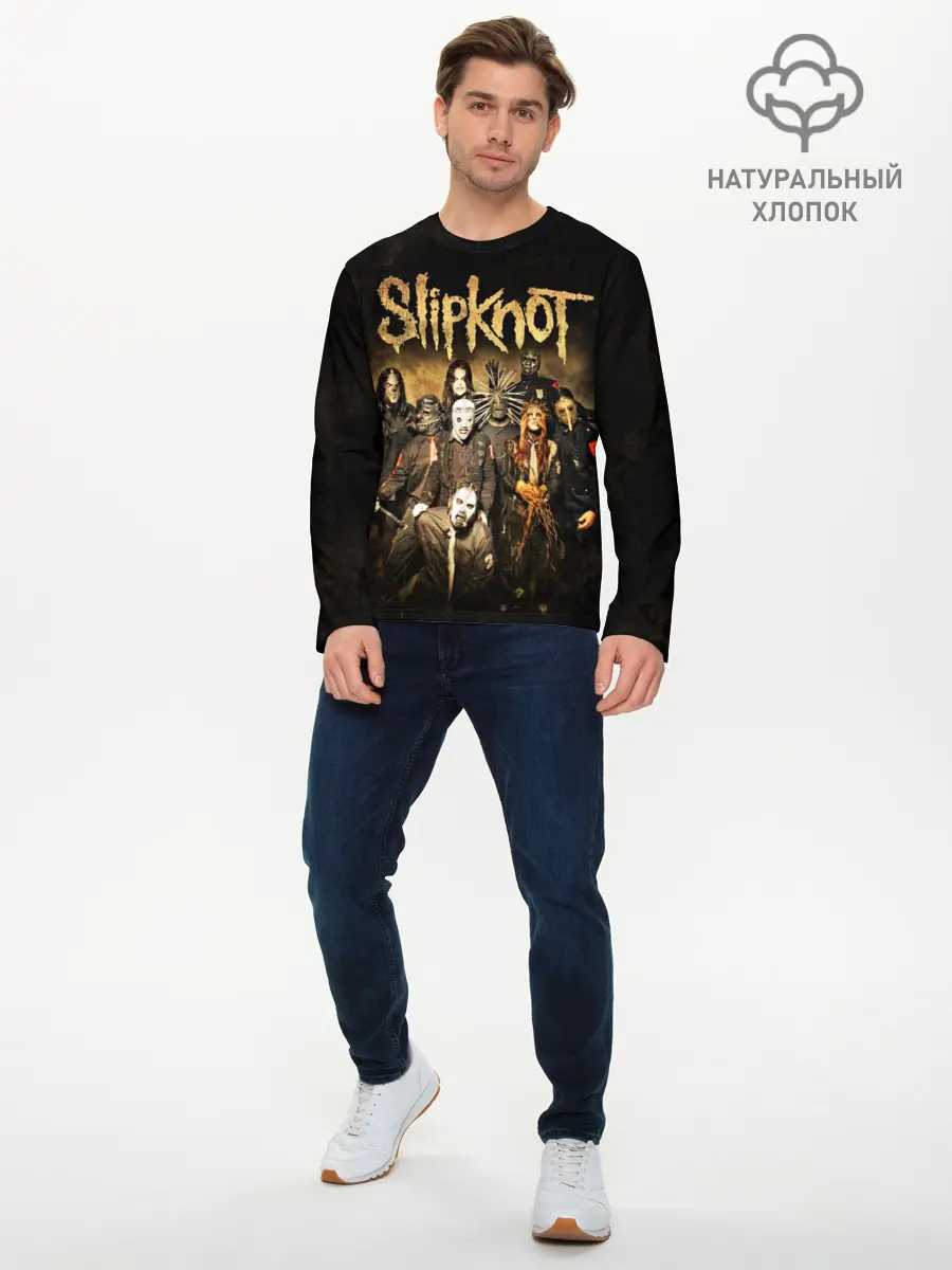 Мужской лонгслив базовый / Slipknot (P007_P004ooo3002667, P004ooo3002667)