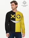 Мужской лонгслив базовый / Yellow and black smile (P007_P004ooo3002773, P004ooo3002773)