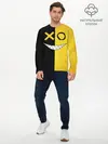Мужской лонгслив базовый / Yellow and black smile (P007_P004ooo3002773, P004ooo3002773)