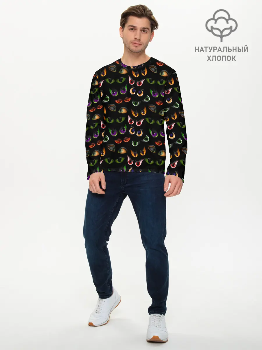 Мужской лонгслив базовый / Звериный Взгляд (P007_P004ooo3003349, P004ooo3003349)