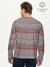 Мужской лонгслив базовый / Скандинавский орнамент (P007_P004ooo3003877, P004ooo3003877)