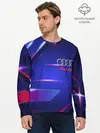 Мужской лонгслив базовый / Ауди / Audi синива (P007_P004ooo3003781, P004ooo3003781)