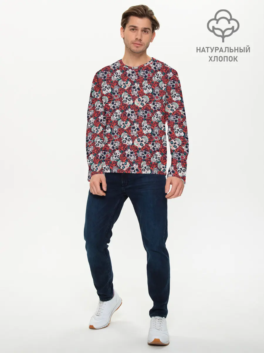 Мужской лонгслив базовый / Хэллоуин (P007_P004ooo3004979, P004ooo3004979)
