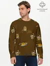 Мужской лонгслив базовый / Тигрята (P007_P004ooo3005541, P004ooo3005541)