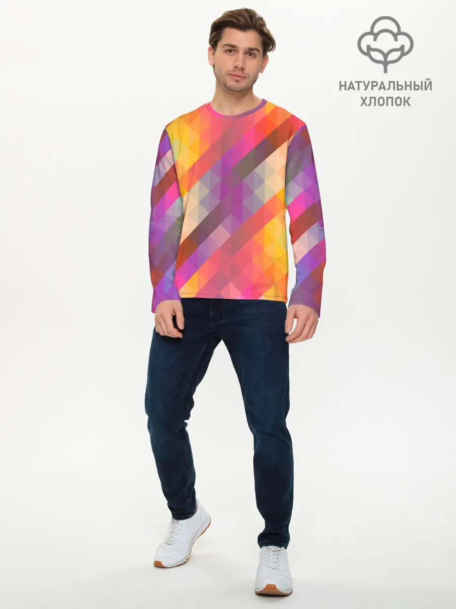 Мужской лонгслив базовый / vivid gradient (P007_P004ooo3006773, P004ooo3006773)