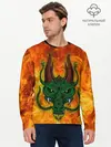 Мужской лонгслив базовый / Японский дракон | Japanese Dragon (P007_P004ooo3006629, P004ooo3006629)