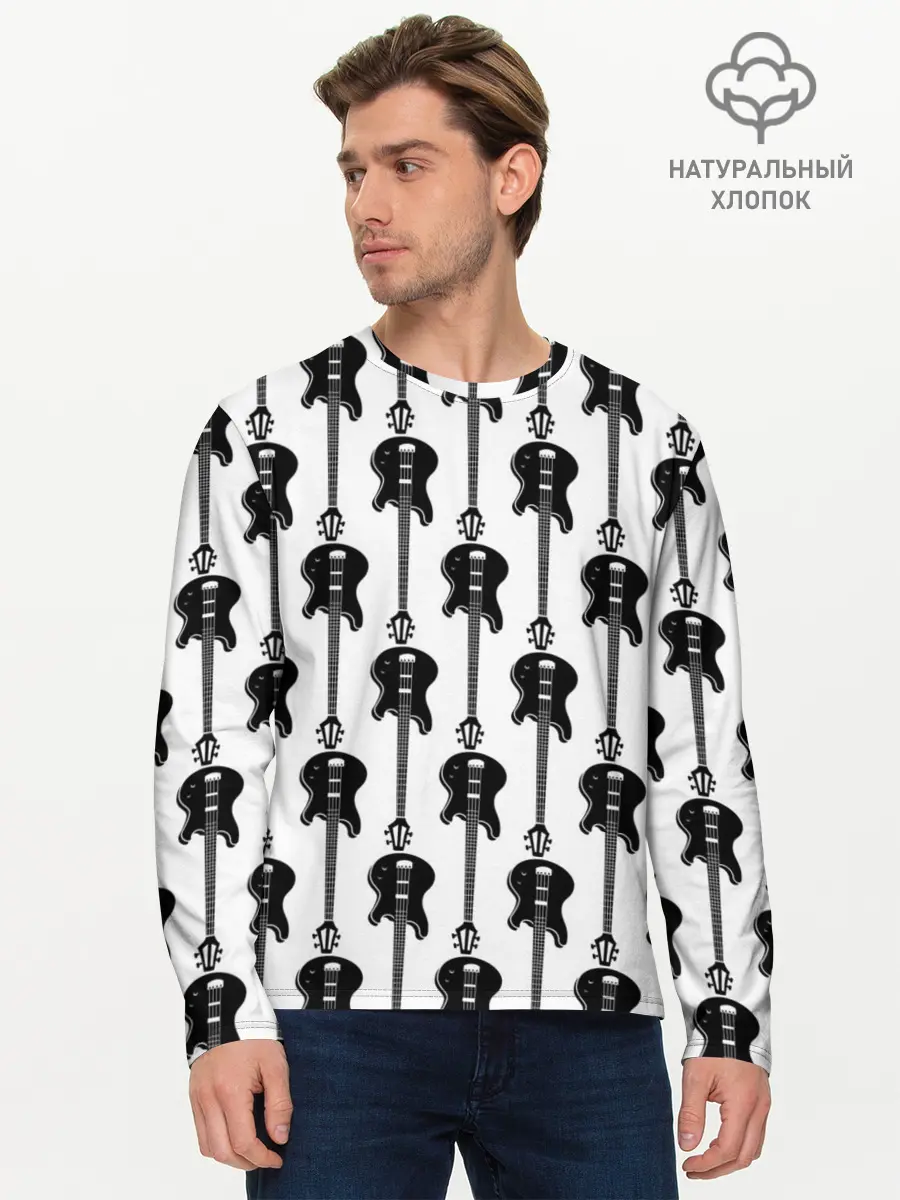 Мужской лонгслив базовый / GUITAR ELECTRIC (P007_P004ooo3007497, P004ooo3007497)