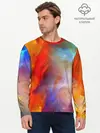 Мужской лонгслив базовый / Сине-желтое небо (P007_P004ooo3007609, P004ooo3007609)