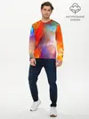 Мужской лонгслив базовый / Сине-желтое небо (P007_P004ooo3007609, P004ooo3007609)