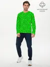 Мужской лонгслив базовый / Черепа на кислотно-зеленом фоне (P007_P004ooo3007675, P004ooo3007675)