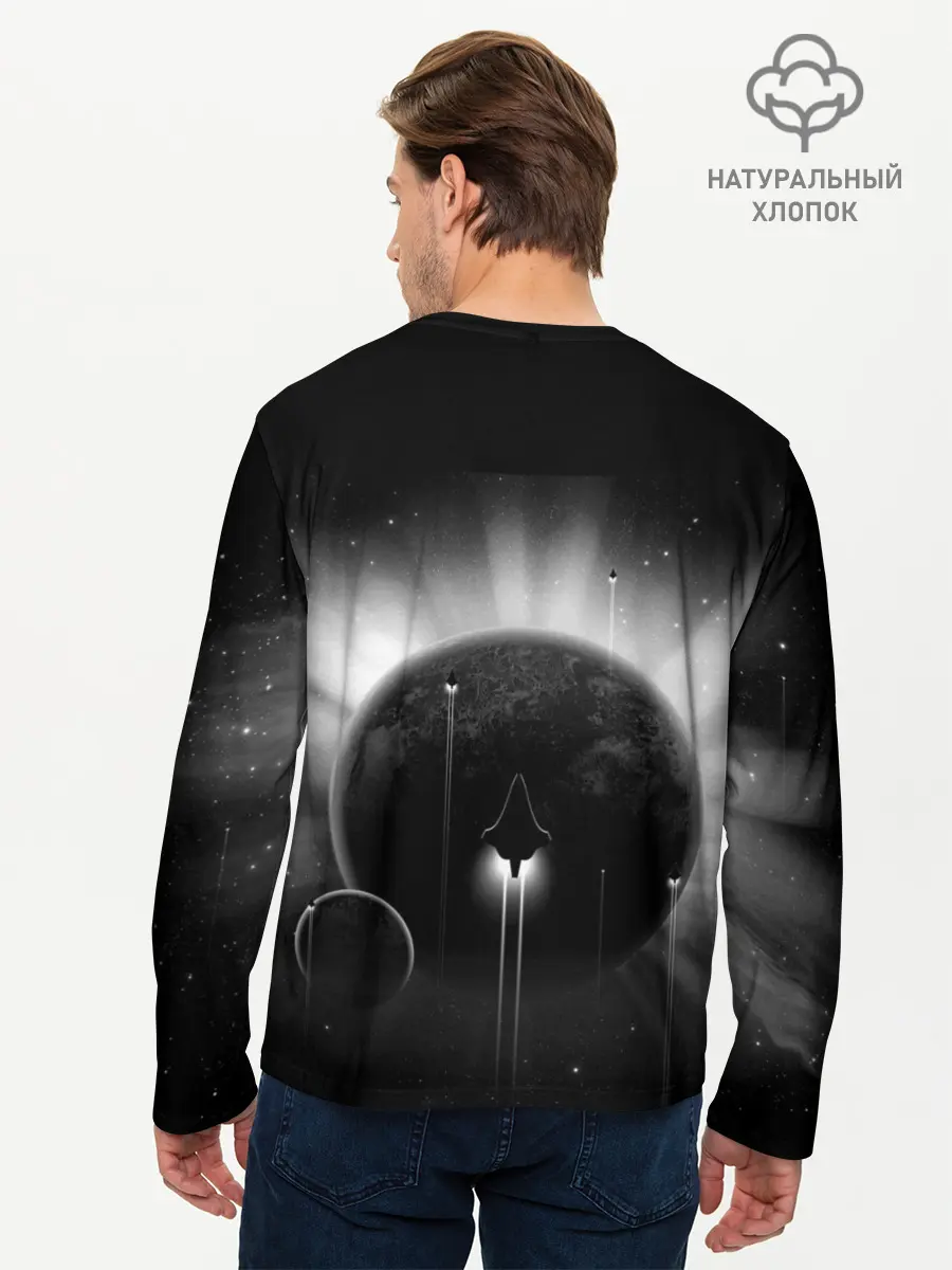 Мужской лонгслив базовый / Space X (P007_P004ooo3007719, P004ooo3007719)