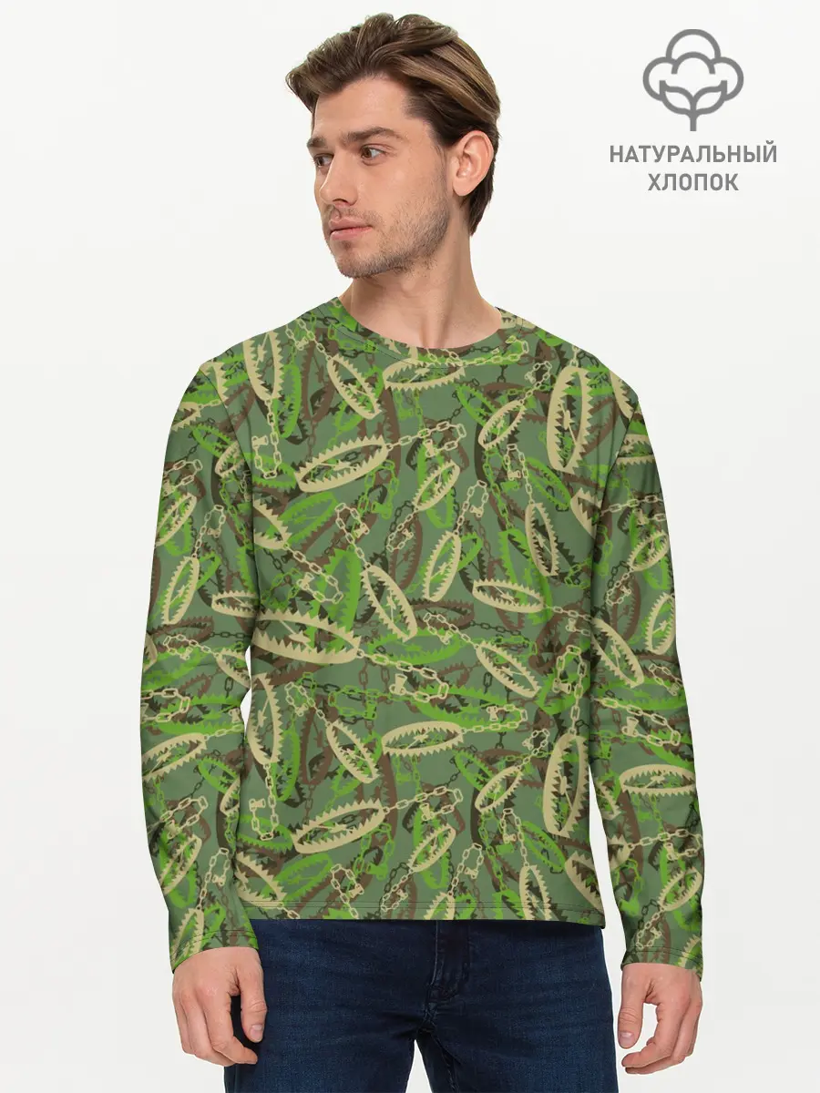 Мужской лонгслив базовый / Капканы (P007_P004ooo3007751, P004ooo3007751)