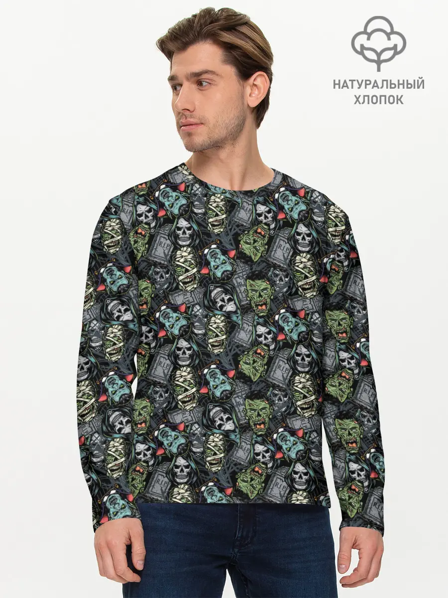 Мужской лонгслив базовый / Мертвецы (P007_P004ooo3007139, P004ooo3007139)