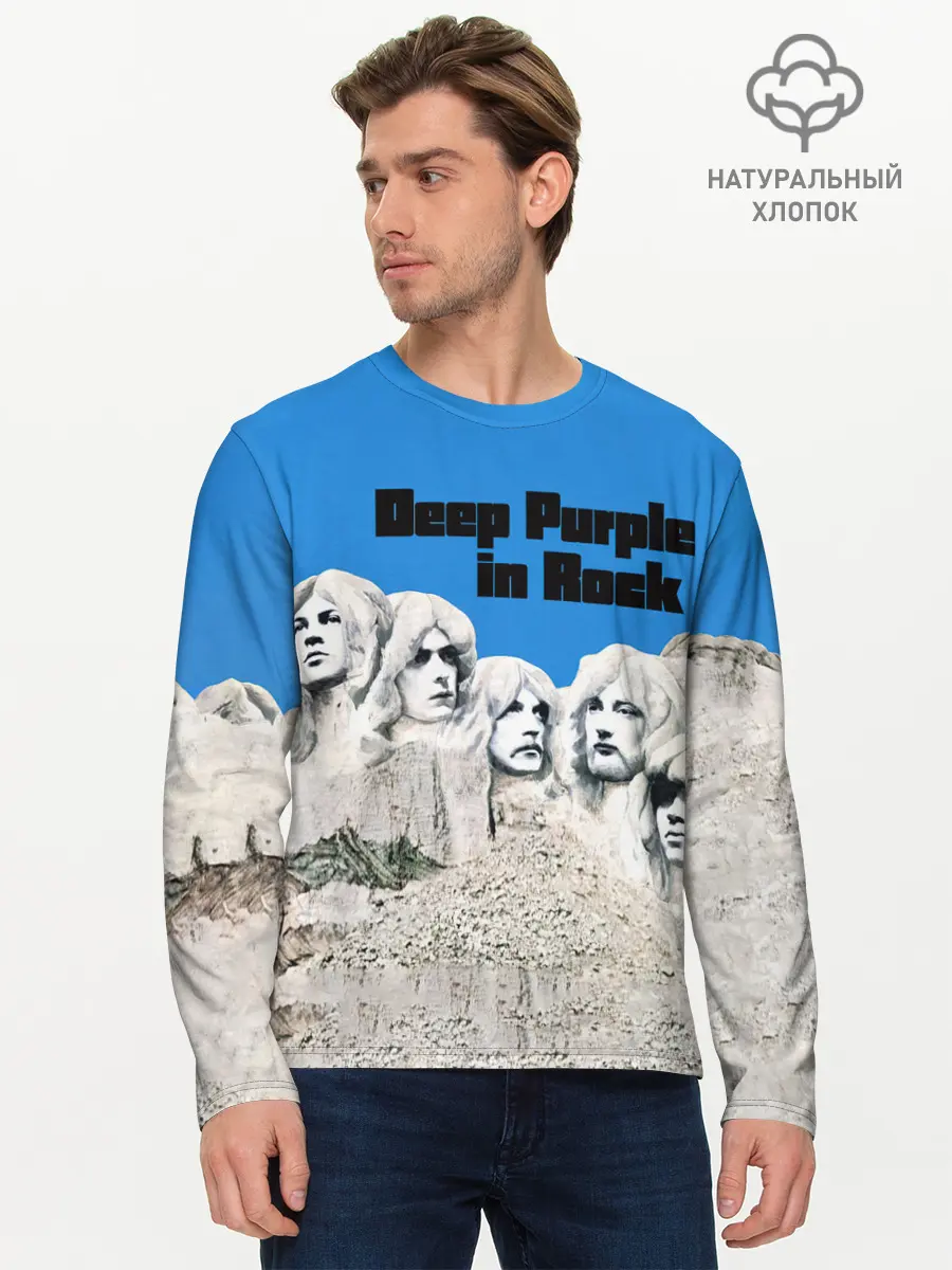 Мужской лонгслив базовый / Deep Purple in Rock (P007_P004ooo3008545, P004ooo3008545)