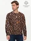Мужской лонгслив базовый / Кофемания (P007_P004ooo3008827, P004ooo3008827)