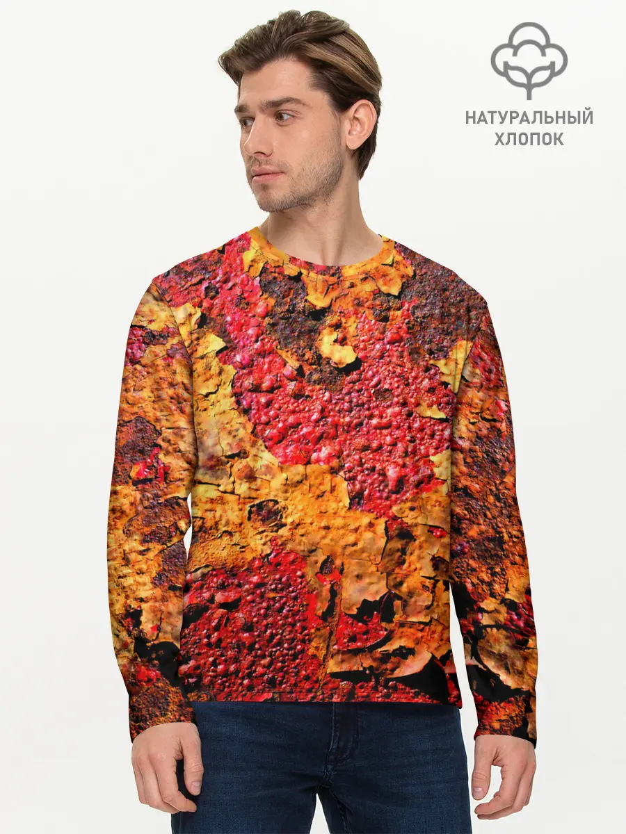 Мужской лонгслив базовый / Живопись коррозии металла (P007_P004ooo3008871, P004ooo3008871)