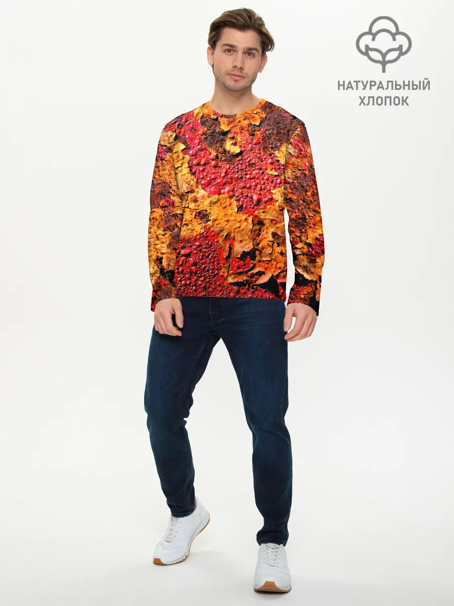 Мужской лонгслив базовый / Живопись коррозии металла (P007_P004ooo3008871, P004ooo3008871)
