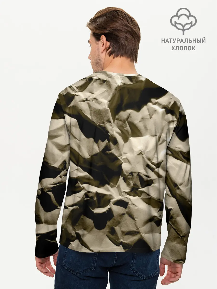 Мужской лонгслив базовый / Мягкая мятая бумага (P007_P004ooo3008873, P004ooo3008873)