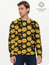 Мужской лонгслив базовый / Психоделические смайлы (P007_P004ooo3009027, P004ooo3009027)