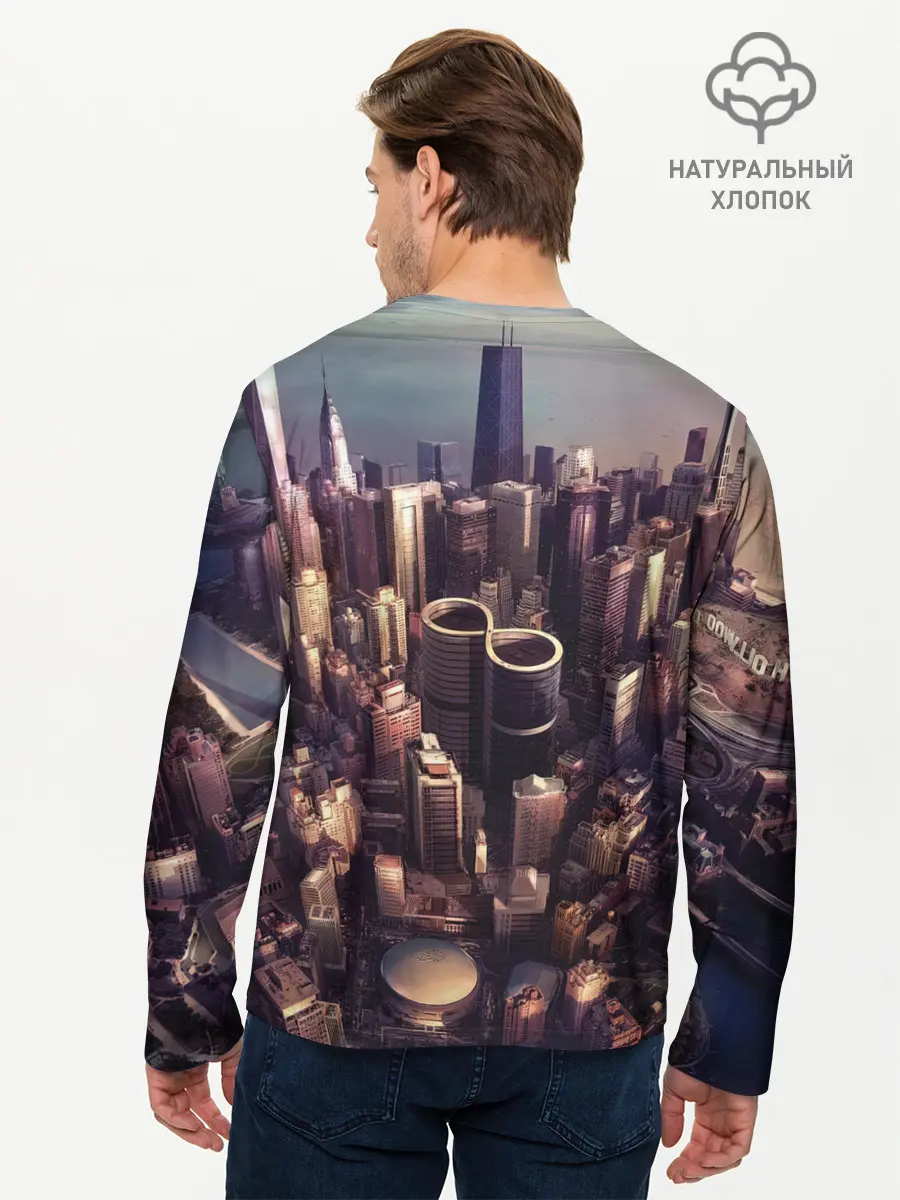 Мужской лонгслив базовый / Sonic Highways - Foo Fighters (P007_P004ooo3009609, P004ooo3009609)