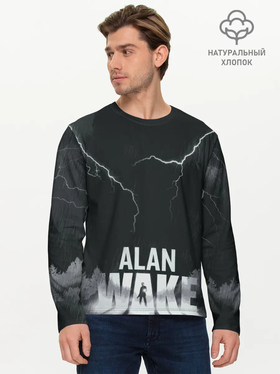 Мужской лонгслив базовый / Alan Wake | Dark Place (P007_P004ooo3009881, P004ooo3009881)